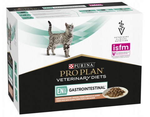 PURINA Pro Plan Veterinary Diets EN St/Ox Magen-Darm-Lachs – Nassfutter für Katzen – 10 x 85 g - Fotogalerie 1