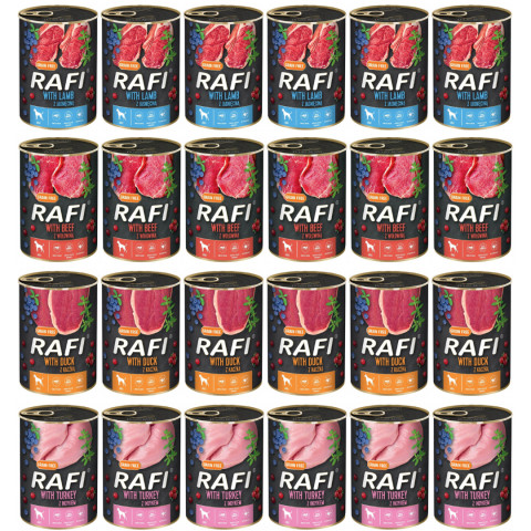 Dolina Noteci MIX 4 Geschmacksrichtungen – Nassfutter für Hunde – 24×400 g - Fotogalerie 1