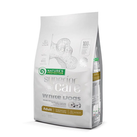 NATURE'S PROTECTION Superior Care White Dogs Grain Free Adult Small Lamb – Trockenfutter für Hunde – 4 kg - Fotogalerie 1