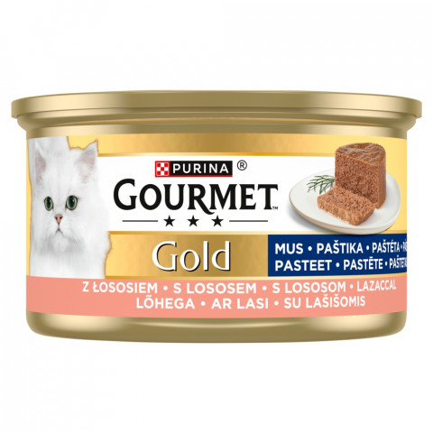 PURINA Gourmet Gold Mousse with salmon - nassfutter für Katzen - 85g - Fotogalerie 1