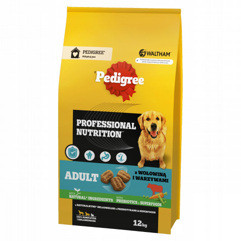 PEDIGREE Professional Nutrition Adult with beef and vegetables, medium and large breeds - trockenfutter für Hunde - 12 kg - Fotogalerie 1
