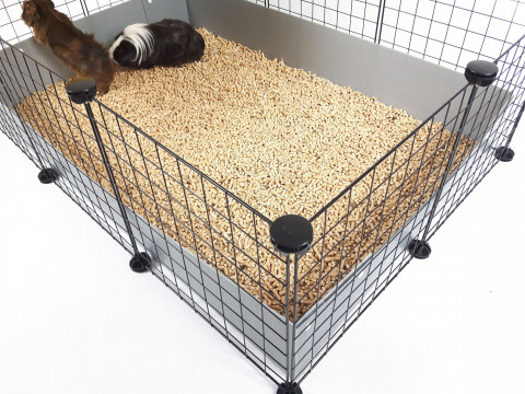C&C modularer Käfig 5x2 Meerschweinchen Kaninchen Igel silber 180 x 75 x 37 cm - Fotogalerie 7