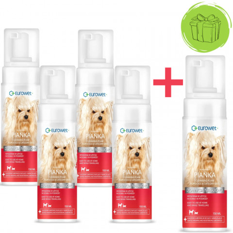 EUROWET Trockenshampoo - Shampoo für Hunde und Katzen - 150 ml - 4+1 GRATIS! - Fotogalerie 1