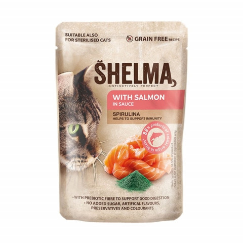 SHELMA with salmon and cod in sauce - nassfutter für Katzen - 4x85g - Fotogalerie 3