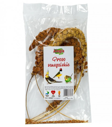 ALEGIA Senegalesische Hirse - Leckerli für Vögel und Nager - 80g - Fotogalerie 1