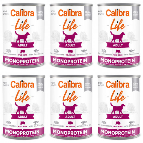 CALIBRA Dog Life Adult Wildschwein mit Preiselbeeren - Nassfutter für Hunde - 6x400g - Fotogalerie 1