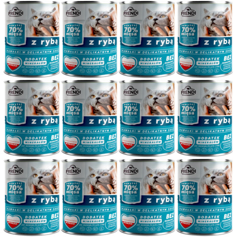 FRENDI Stücke in Soße mit Fisch - Nassfutter für Katzen - 12x800g - Fotogalerie 1
