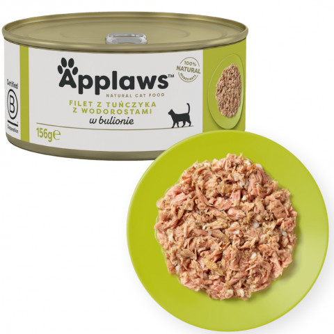 APPLAWS Tuna fillet with seaweed in broth - nassfutter für Katzen - 156g - Fotogalerie 3