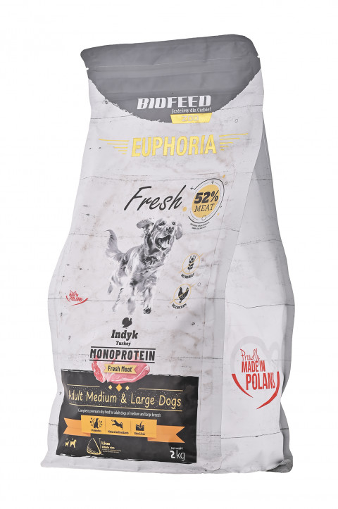 BIOFEED Euphoria Fresh Adult Medium & Large Monoprotein Turkey - trockenfutter für Hunde - 2kg - Fotogalerie 3