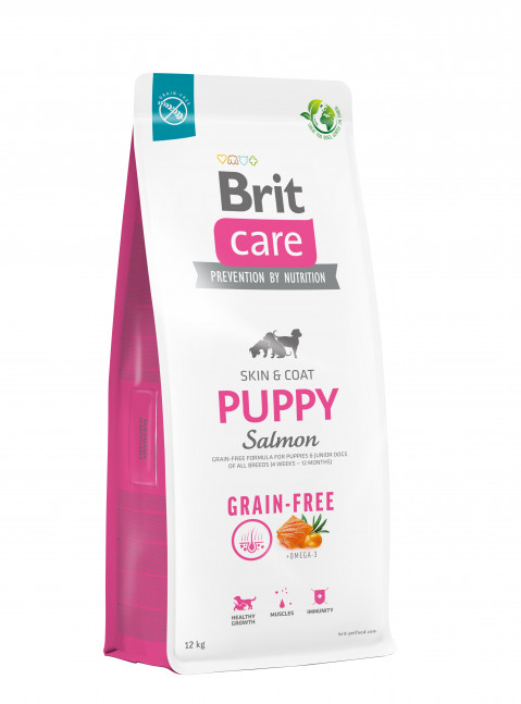 Trockenfutter für Welpen und Junghunde aller Rassen (4 Wochen - 12 Monate).Brit Care Dog Grain-Free Puppy Salmon 12kg - Fotogalerie 2