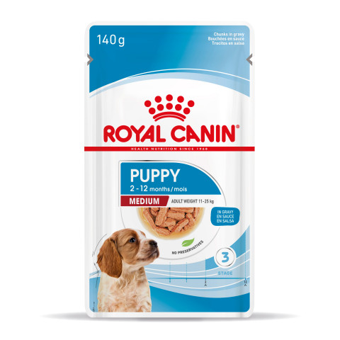ROYAL CANIN SHN Medium Puppy in Sauce - Nassfutter für Welpen - 10x140g - Fotogalerie 12