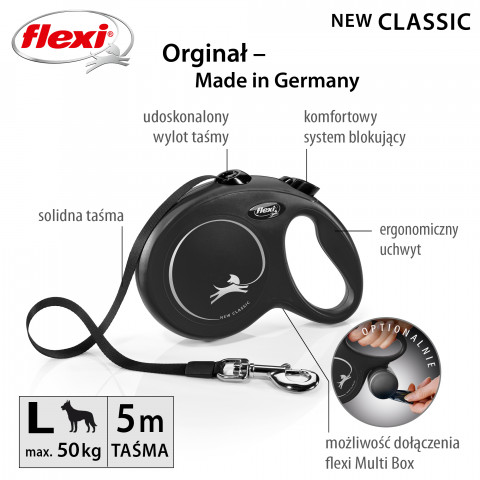 Flexi New Classic Hund Rückziehbare Leine 5 m - Fotogalerie 2