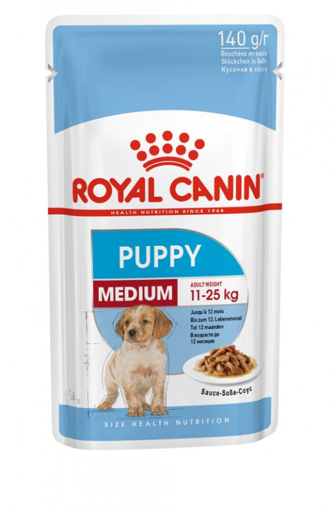 ROYAL CANIN SHN Medium Puppy in Sauce - Nassfutter für Welpen - 10x140g - Fotogalerie 13