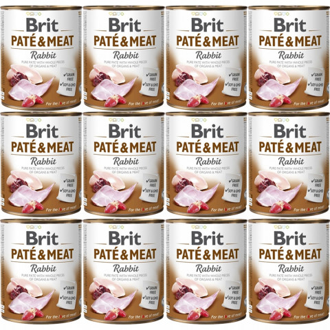 BRIT Paté & Meat Kaninchen - Nassfutter für Hunde - 12x800g - Fotogalerie 1