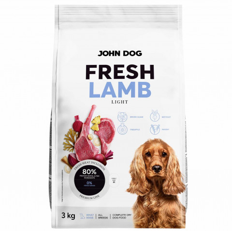JOHN DOG Fresh Lamb - trockenfutter für Hunde - 3kg - Fotogalerie 1