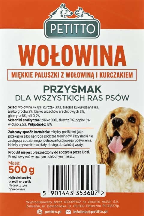 PETITTO Soft beef sticks - leckerli für hunde - 500g - Fotogalerie 5