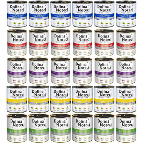 DOLINA NOTECI MIX DER GESCHMÄCKER – Nassfutter für Hunde – 30x800g + Hundesnack Training Treats Fitness care 130g - Fotogalerie 3