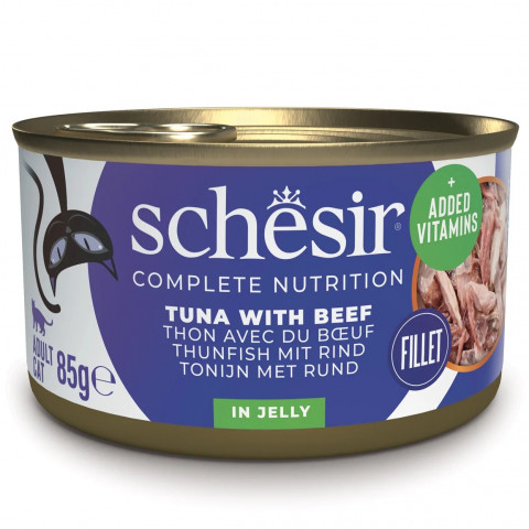 SCHESIR Tuna with beef in jelly - nassfutter für Katzen - 85g - Fotogalerie 1