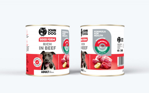 JOHN DOG Good Form Rich in beef - Nassfutter für Hunde - 800g - Fotogalerie 2