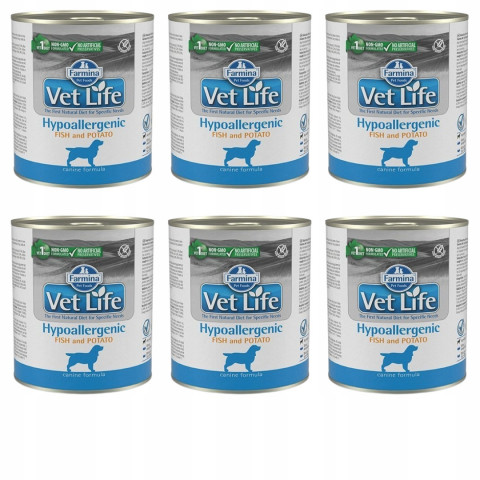 FARMINA Vet Life Canine Hypoallergenic Fish&Potato – Nassfutter für ausgewachsene Hunde 6 x 300 g - Fotogalerie 1