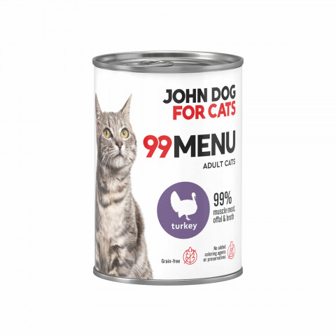 JOHN DOG 99 Menu Turkey - nassfutter für Katzen - 400g - Fotogalerie 1