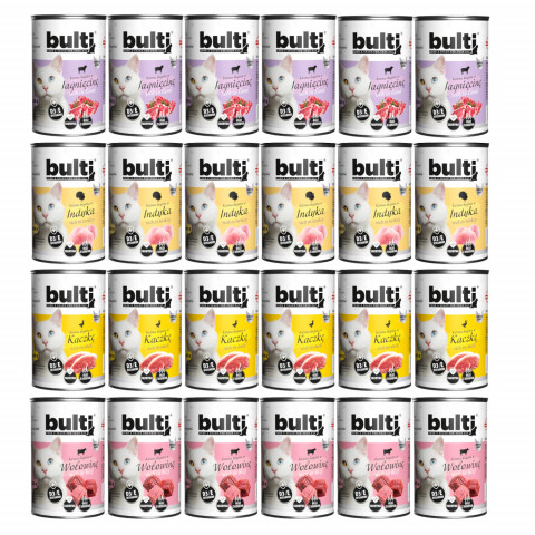 BULTI Hackfleisch MIX 4 Fleischsorten – Nassfutter für Katzen – 24 x 400 g - Fotogalerie 1