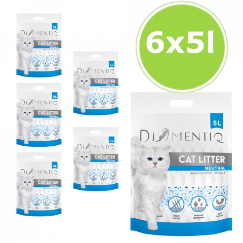 DIAMENTIQ Neutral silikon nicht klumpend Katzenstreu – 6x5 l - Fotogalerie 1
