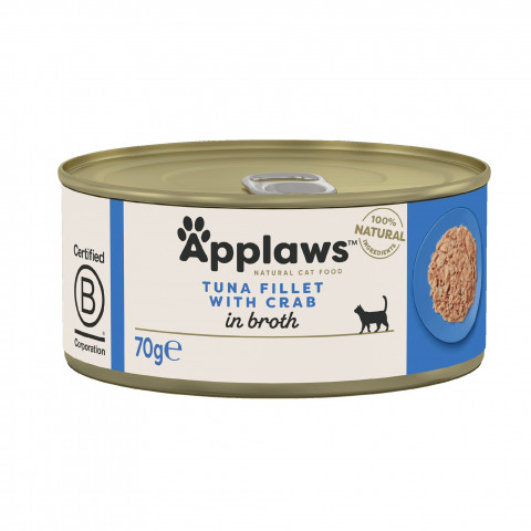 APPLAWS Tuna fillet with crab in broth - nassfutter für Katzen - 70g - Fotogalerie 1