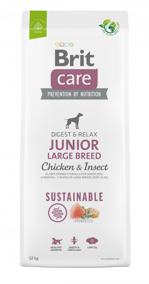 BRIT Care Dog Sustainable Junior Large Breed Chicken & Insect - Trockenfutter für Hunde - 12 kg - Fotogalerie 1