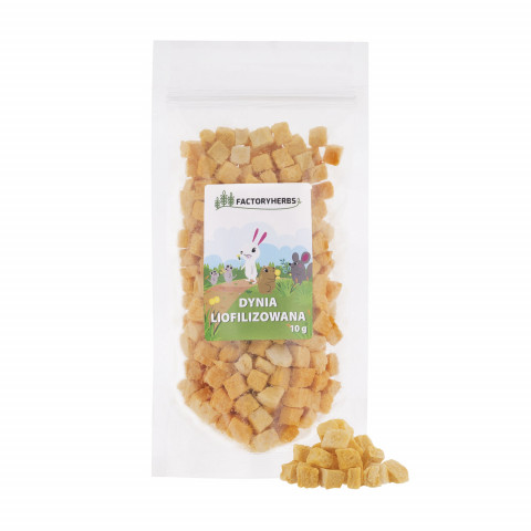 FACTORY HERBS Freeze-dried pumpkin - leckerli für Nagetiere und Kaninchen - 10g - Fotogalerie 1