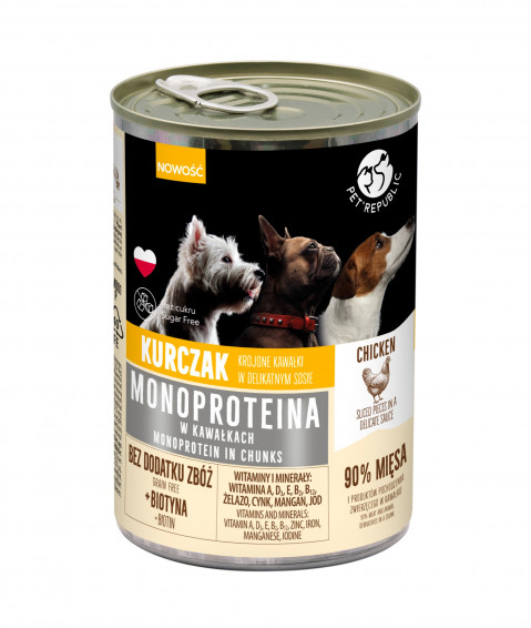 PET REPUBLIC Monoprotein Chicken - nassfutter für Hunde - 400g - Fotogalerie 1