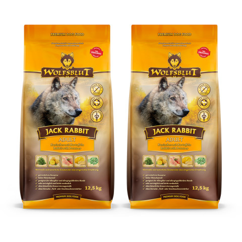 WOLFSBLUT Jack Rabbit - trockenfutter für Hunde - 2x12,5kg - Fotogalerie 1