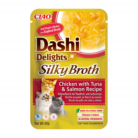 INABA CAT Dashi Delights Silky Broth Huhn mit Thunfisch & Lachs - Katzensnack - 40g - Fotogalerie 1