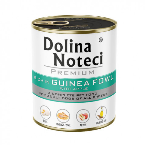 DOLINA NOTECI Premium reich an Perlhuhn mit Apfel – Nassfutter für Hunde – 800g - Fotogalerie 1