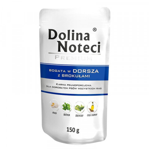 Dolina Noteci Premium reich an Kabeljau mit Brokkoli - Nassfutter für Hunde - 150g - Fotogalerie 1