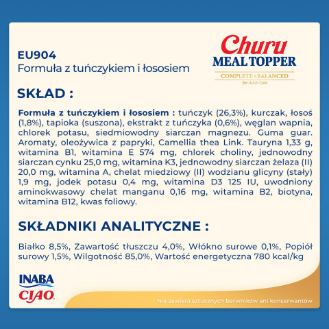 INABA Churu Meal Topper Tuna with salmon - Katze behandeln - 4 x 14g - Fotogalerie 2