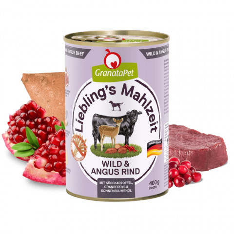 GRANATAPET Liebling's Mahlzeit Venison and angus beef - Nassfutter für Hunde - 800g - Fotogalerie 2