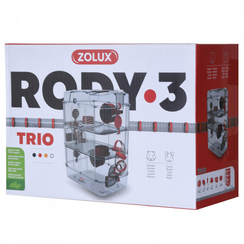 ZOLUX Rody3 Trio - Nagetierkäfig - Rot - Fotogalerie 15