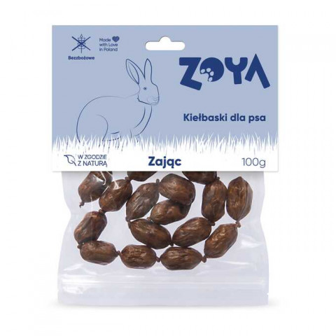 ZOYA Hare sausages - leckerli für hunde - 100g - Fotogalerie 1