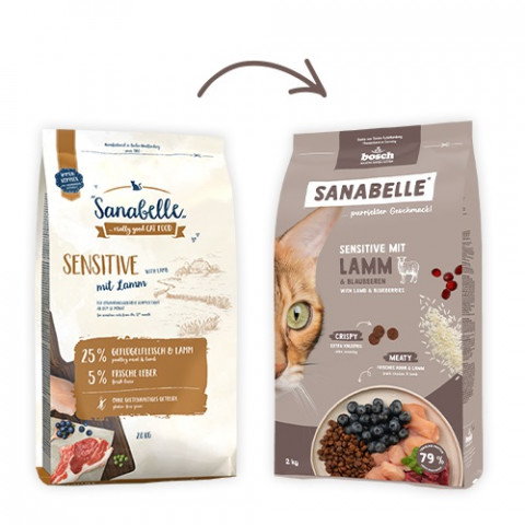 BOSCH Sanabelle Sensitive mit Lamm – Trockenfutter für Katzen – 8 kg (4x2 kg) - Fotogalerie 3