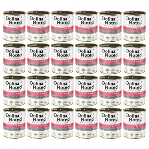 DOLINA NOTECI Premium reich an Kalbfleisch mit grünen Erbsen - Hunde-Nassfutter - 24x800g - Fotogalerie 1