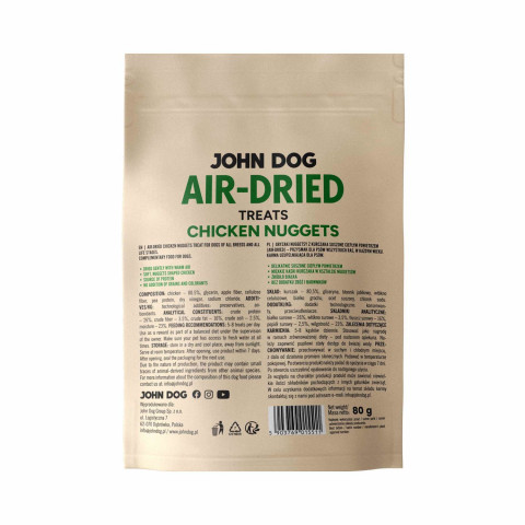 JOHN DOG Air-Dried Chicken nuggets - leckerli für hunde - 80g - Fotogalerie 4