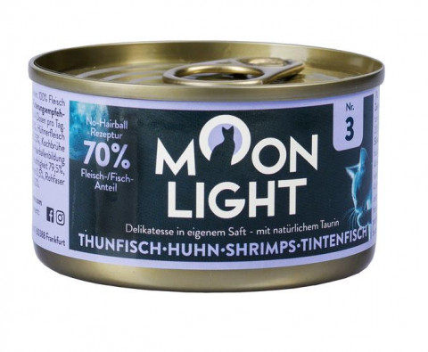 MOONLIGHT Dinner nr 3 Tuna, chicken, shrimp and squid - nassfutter für Katzen - 80g - Fotogalerie 1