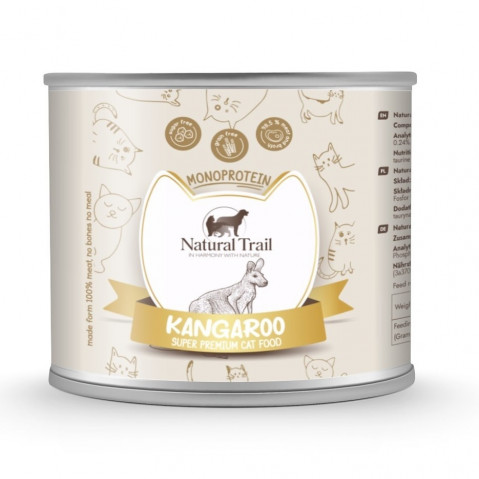 NATURAL TRAIL Monoprotein Kangaroo - nassfutter für Katzen - 185g - Fotogalerie 1