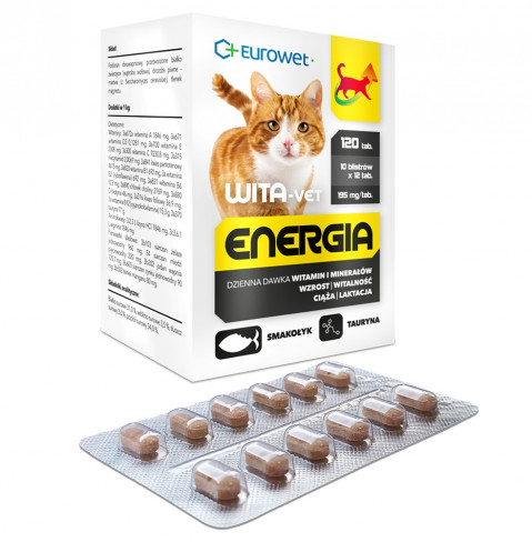 EUROWET Wita-Vet Energia - nahrungsergänzungsmittel für katzen - 120 tabletten - Fotogalerie 2