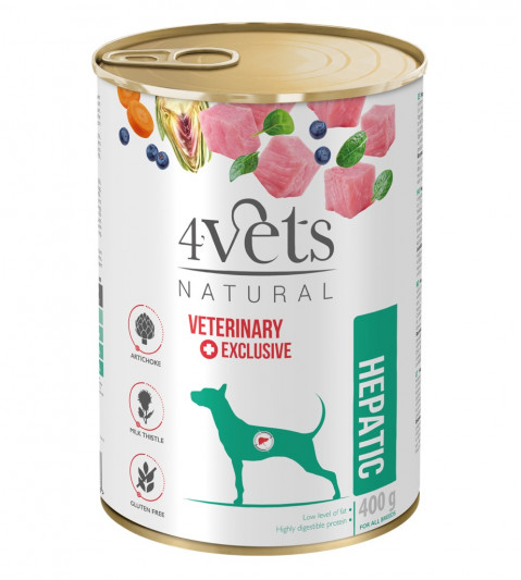 4VETS Natural Hepatic Dog - Nassfutter für Hunde - 6x400gg - Fotogalerie 2