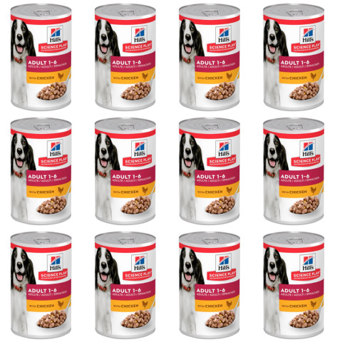 HILL'S Science Plan Canine Adult Huhn - Nassfutter für Hunde - 12x370g - Fotogalerie 1