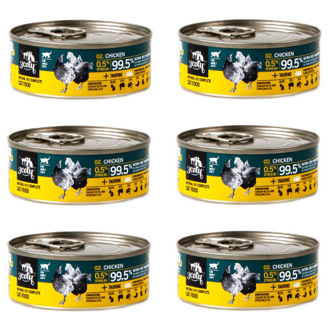 3COTY Chicken with spirulina - nassfutter für Katzen - 6x80g - Fotogalerie 1