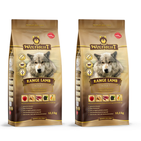 WOLFSBLUT Range Lamb Lamb with rice - trockenfutter für Hunde - 2x12,5kg - Fotogalerie 1