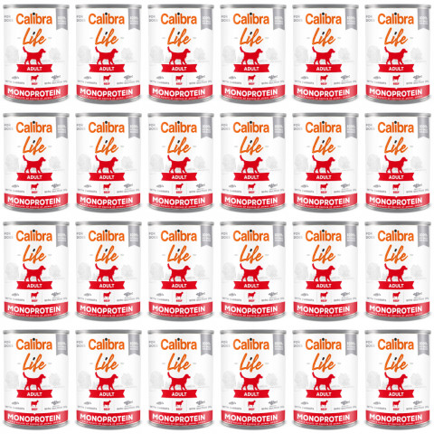 CALIBRA Dog Life Adult Rind mit Karotten - Nassfutter für Hunde - 24x400g - Fotogalerie 1